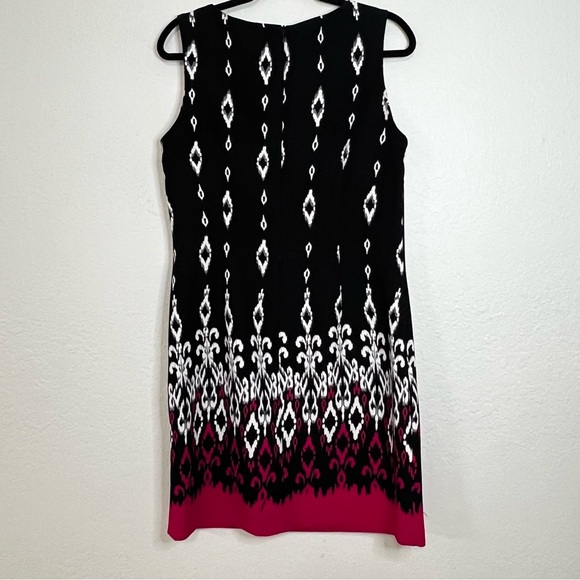 Ronni Nicole Midi Dress Black & Pink Sleeveless Whimsigoth Lined Party Size 12 - Picture 4 of 9